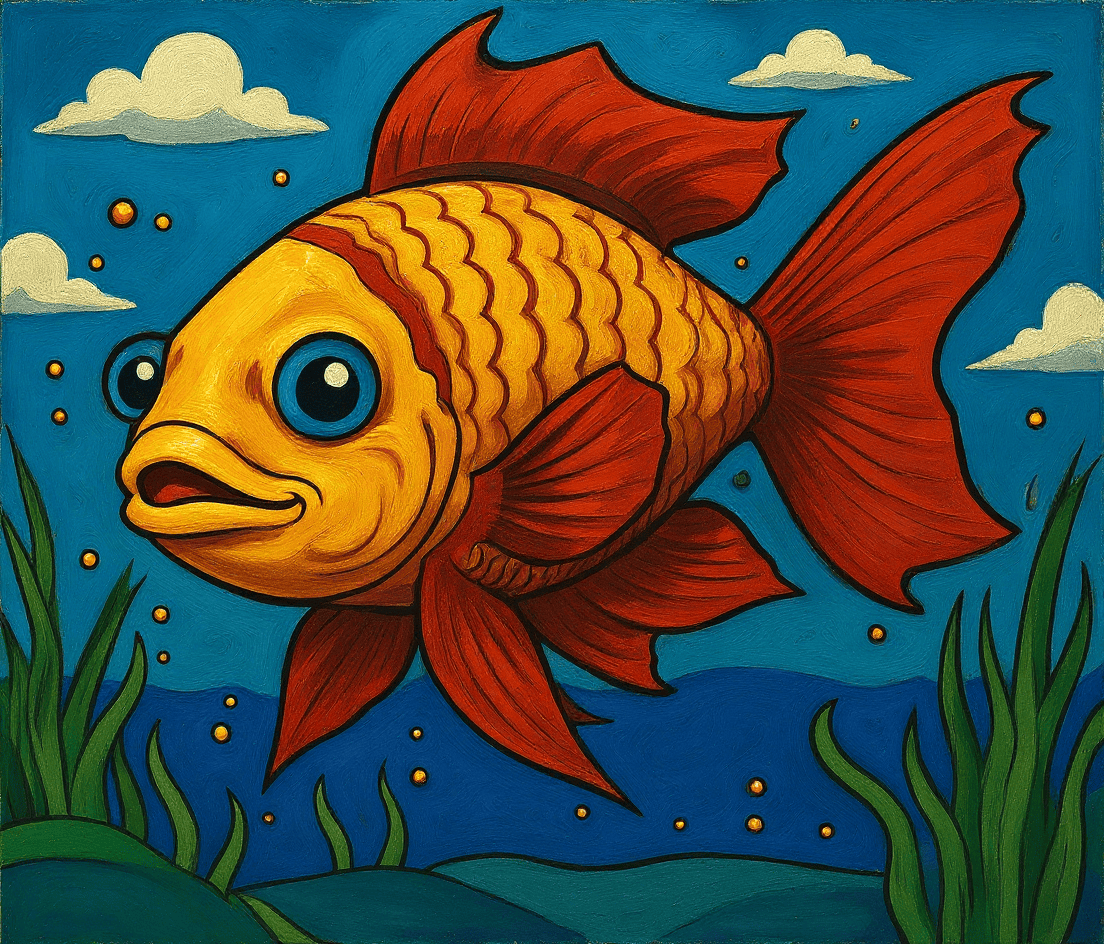 Abstract Fish Art example