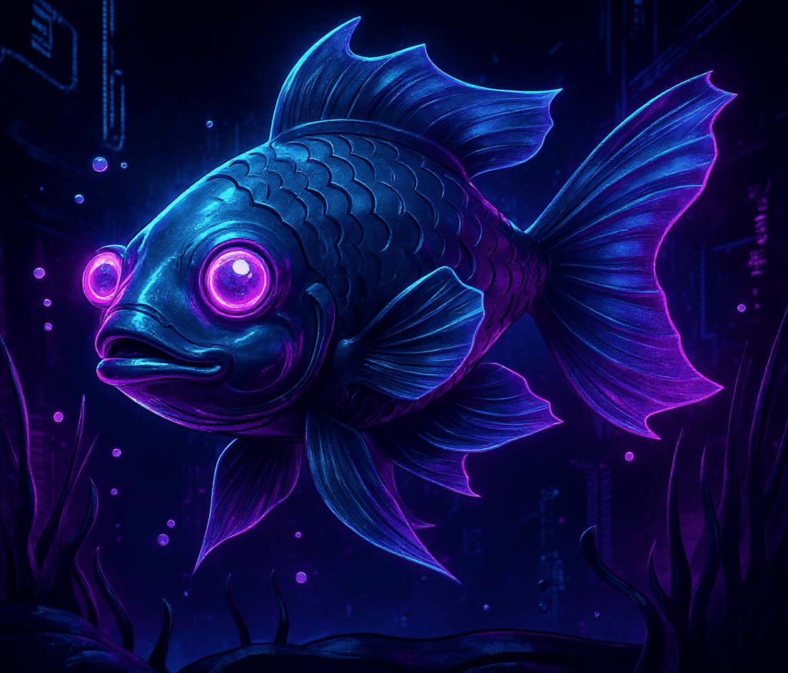 Cyberpunk Fish Drawing example