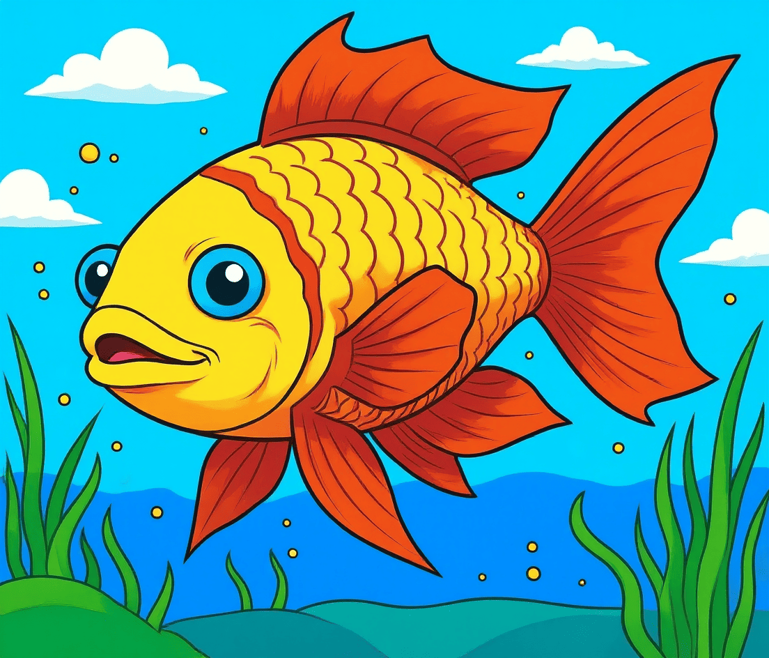 Geometric Fish Drawing example