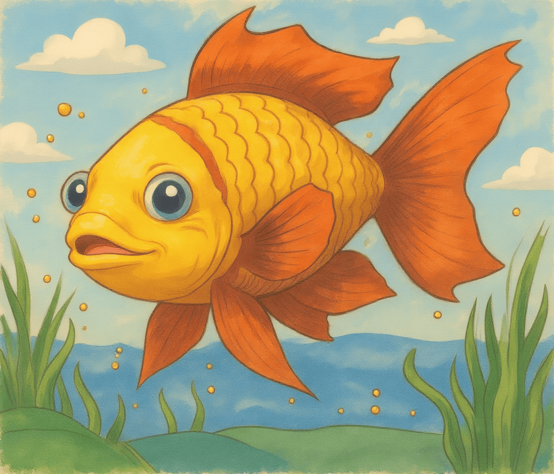 Ghibli Fish Drawing example