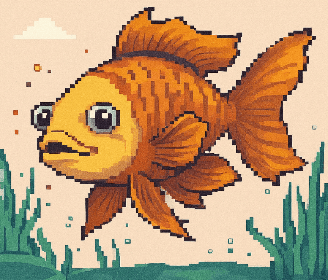 Pixel Art Fish Drawing example