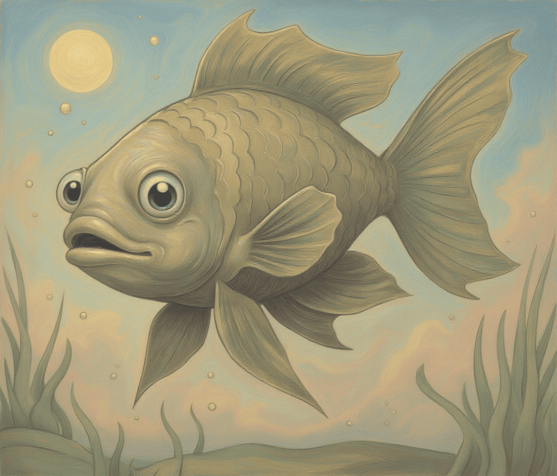 Surreal Fish Drawing example
