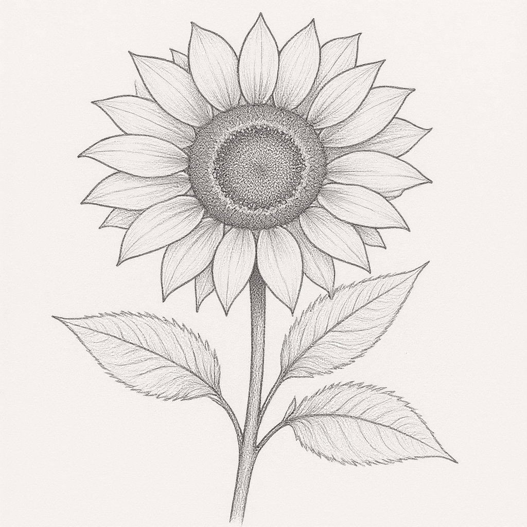 Pencil sketch example - original flower image
