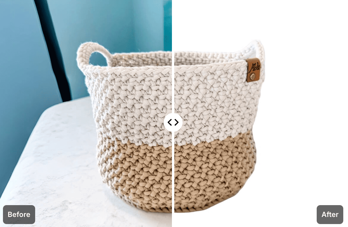 E-commerce product photography with background removed for professional display
