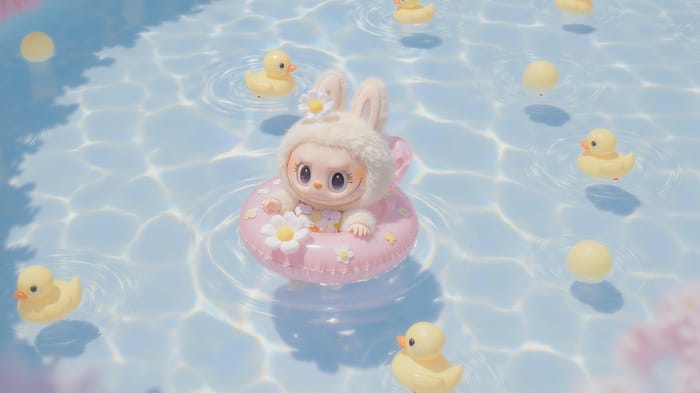 Fondo de Pantalla Rosa Flotador de Pato