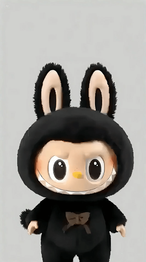 ブラックバニーLabubu