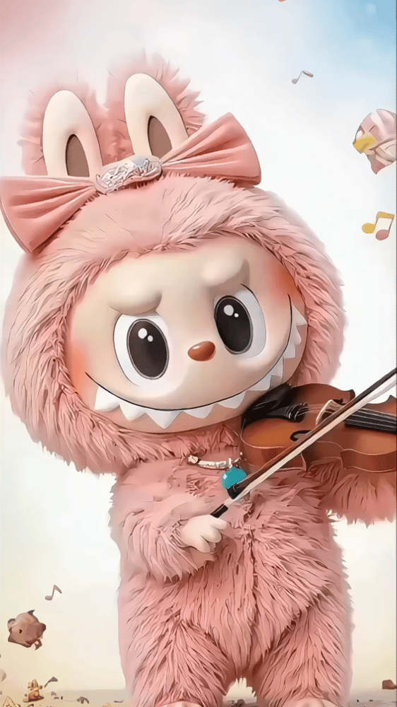 Fondo de Pantalla Rosa Violinista