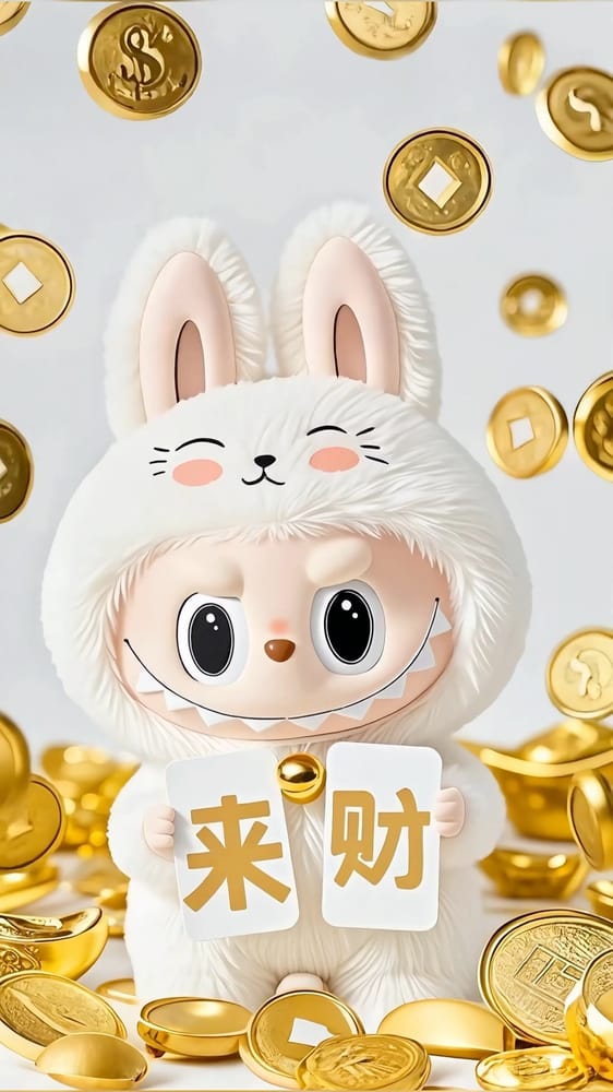 ゴールデンフォーチュンLabubu壁紙
