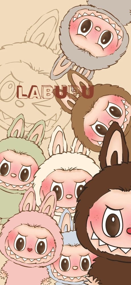 Labubu家族艺术壁纸