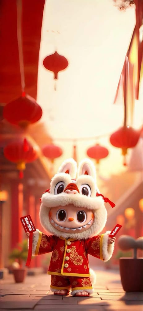 中国新年Labubu壁纸