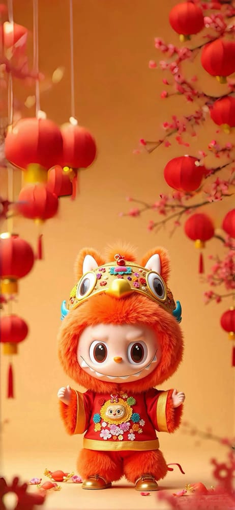 传统节日Labubu壁纸
