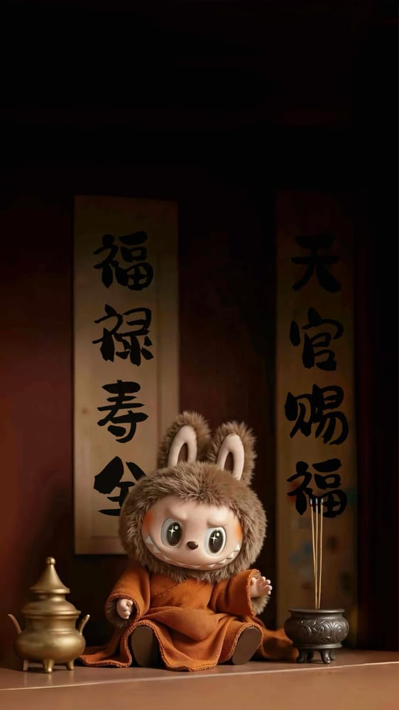 传统灯笼Labubu壁纸